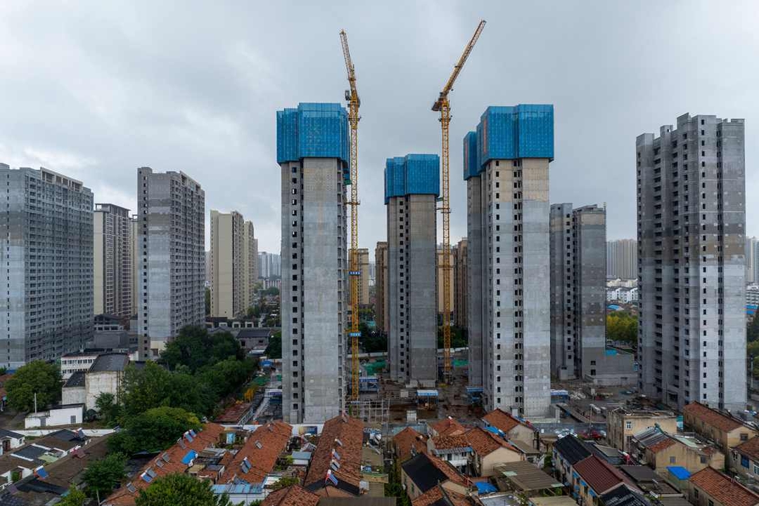 A real estate project is under construction in Huaian city, Jiangsu province on Oct. 17. Photo: VCG